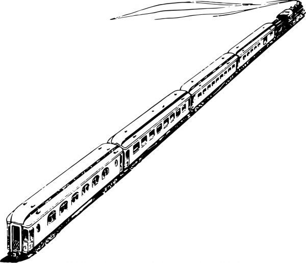 Vintage the Phoenix Steam Locomotive coloring page image