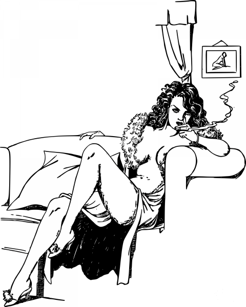 Vintage the Tramp coloring page image