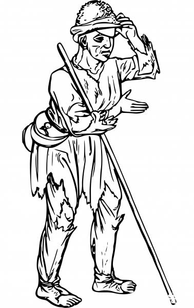 Vintage the Underprivilaged coloring page image