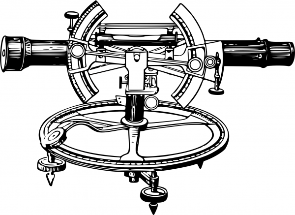 Vintage Theodolite coloring page image