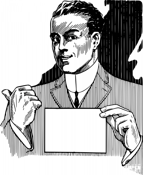 Vintage Thumbs up Man Frame coloring page image