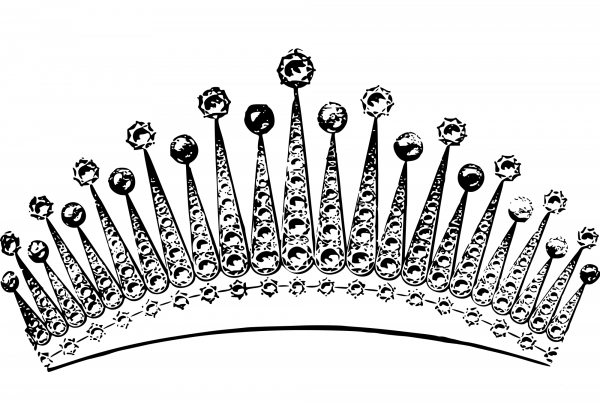 Vintage Tiara coloring page image