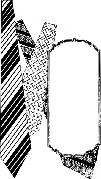 Vintage Ties Frame coloring page image