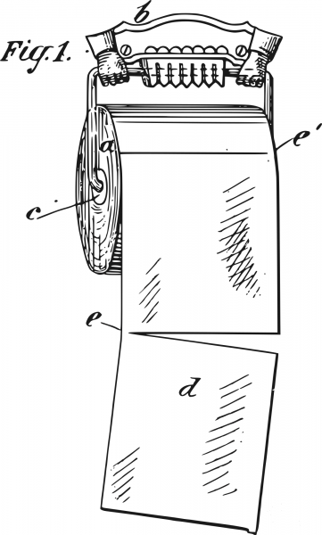 Vintage Toilet Paper Roll coloring page image
