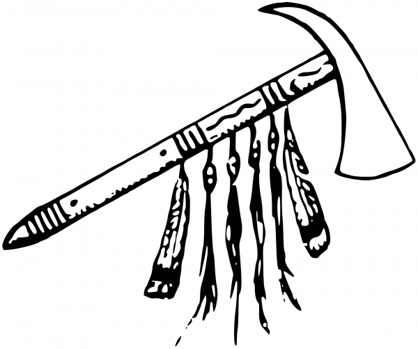 Vintage Tomahawk coloring page image
