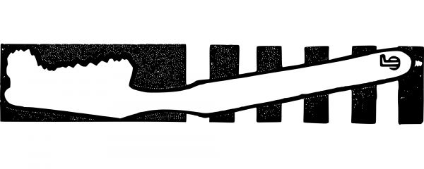 Vintage Toothbrush Frame coloring page image