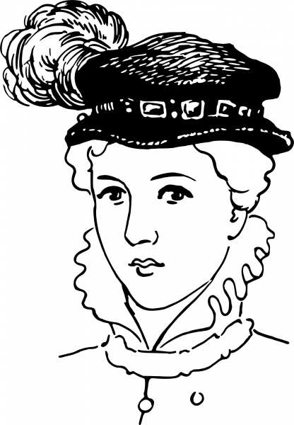 Vintage Toque coloring page image