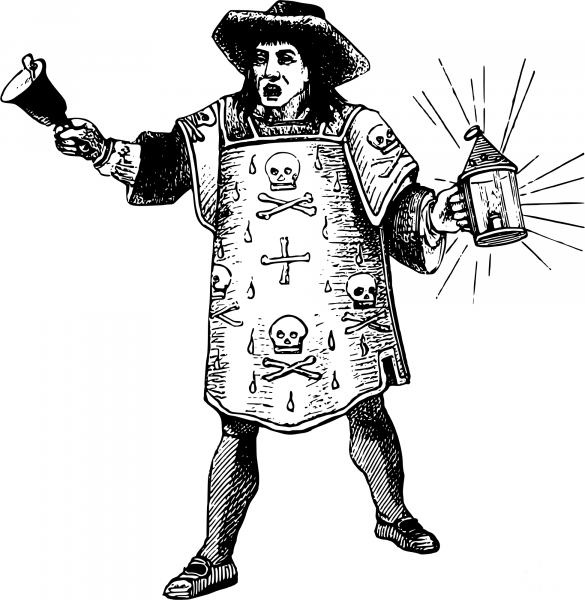 Vintage Town Crier coloring page image