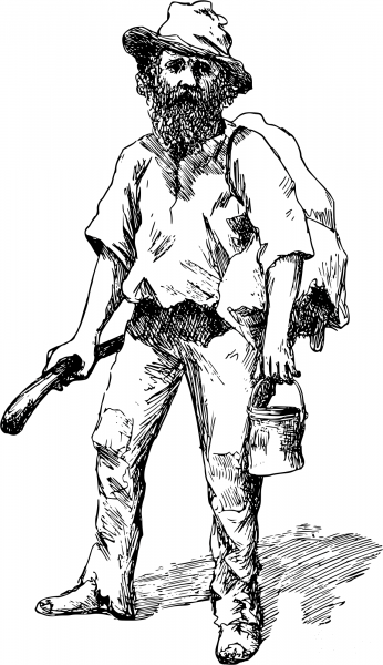 Vintage Tramp coloring page image