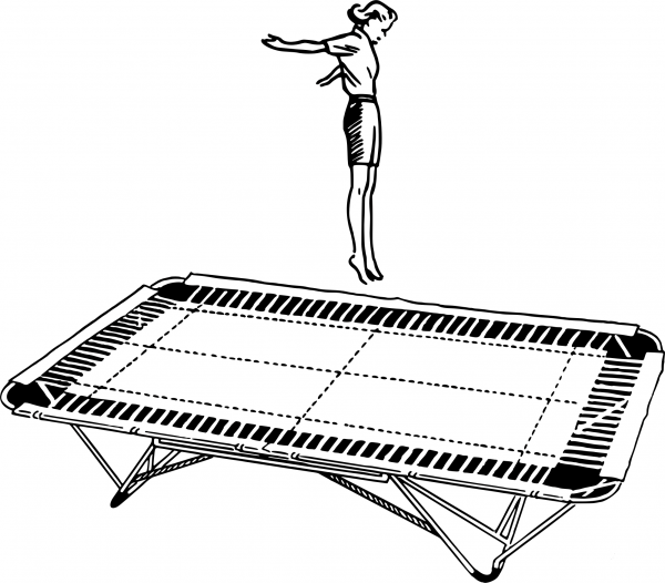 Vintage Trampolining coloring page image