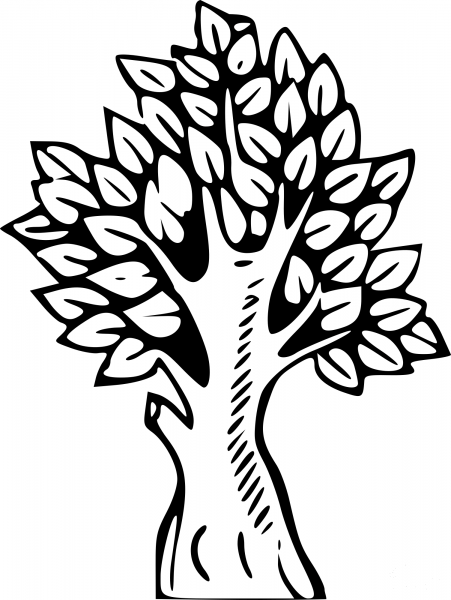 Vintage Tree coloring page image