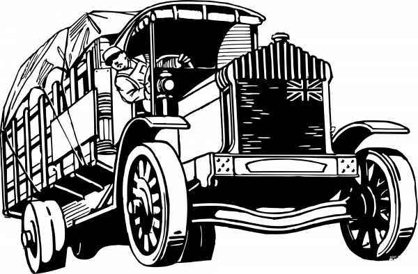 Vintage Truck coloring page image