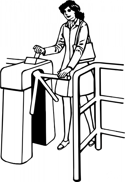 Vintage Turnstyle coloring page image