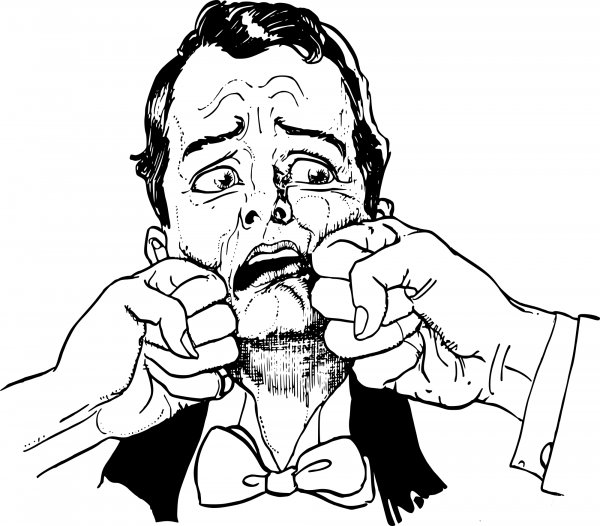 Vintage Two Hands Punch Man coloring page image