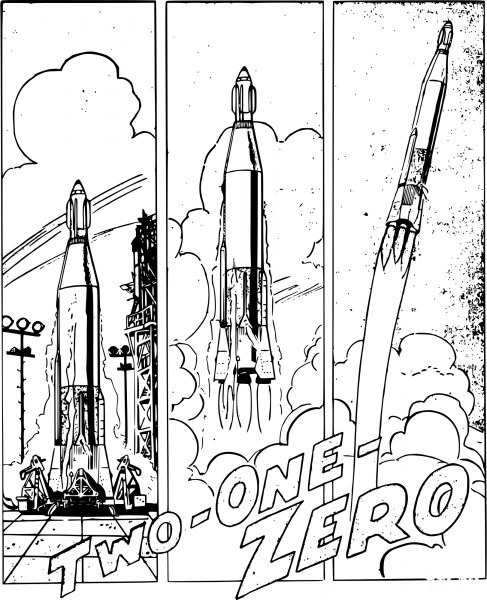 Vintage Two One Zero coloring page image