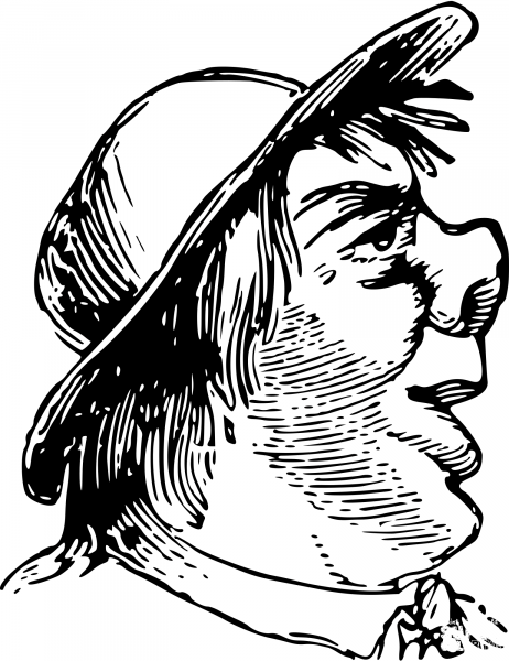Vintage Ugly Man coloring page image