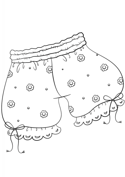 Vintage Underwear coloring page image