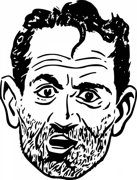 Vintage Unshaved Man coloring page image