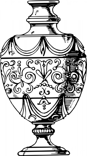 Vintage Urn coloring page image