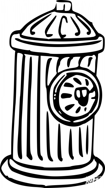 Vintage Us Fire Hydrant coloring page image