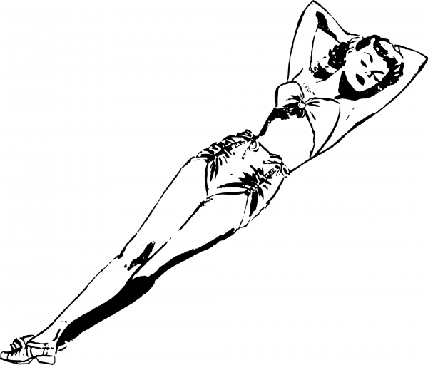 Vintage Vintage Bikini coloring page image