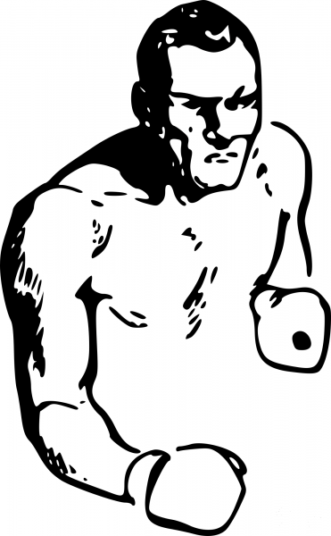 Vintage Vintage Boxer coloring page image
