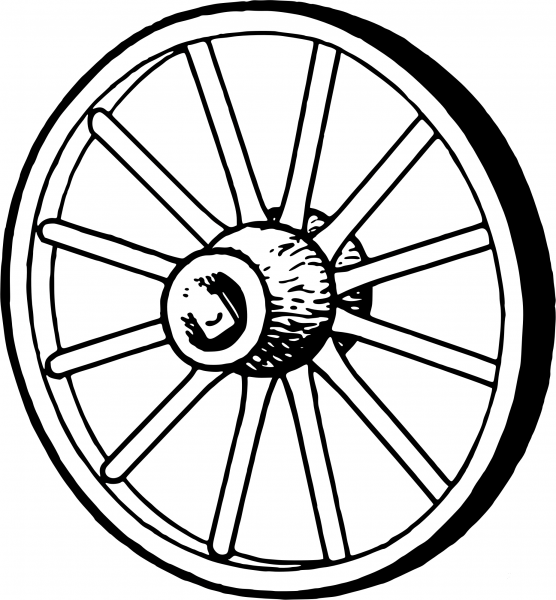 Vintage Wagonwheel coloring page image