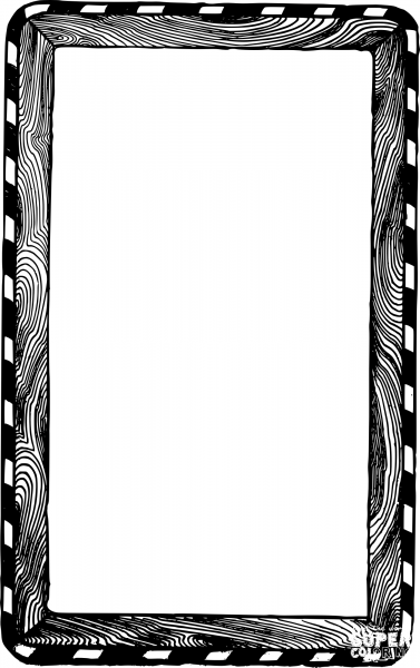 Vintage Warning Wood Frame coloring page image