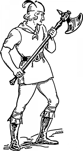 Vintage Warrior coloring page image