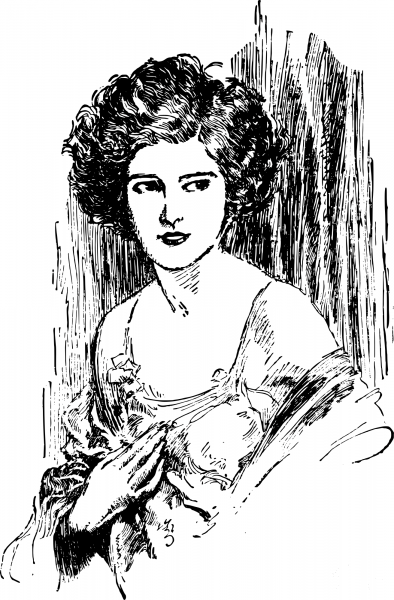 Vintage Woman coloring page image