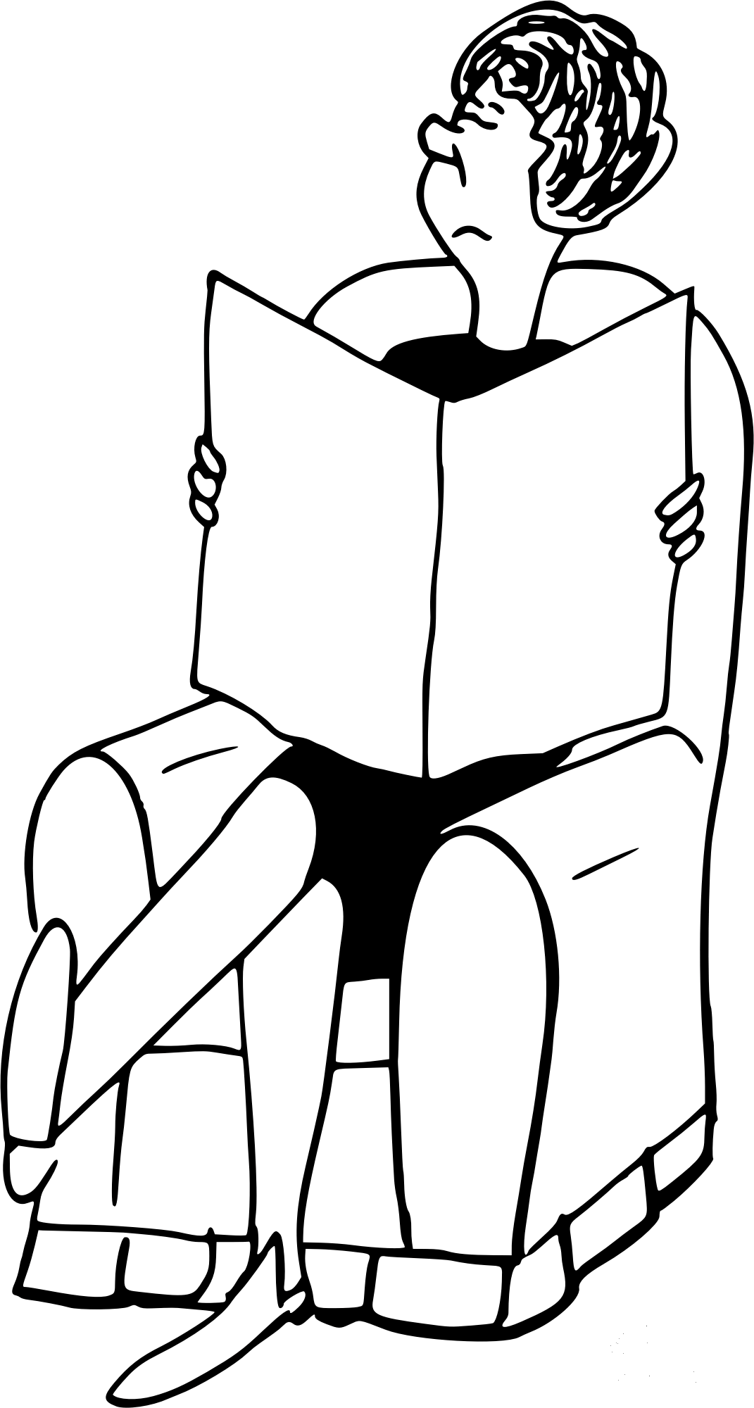 Vintage Woman in Armchair coloring page ColouringPages