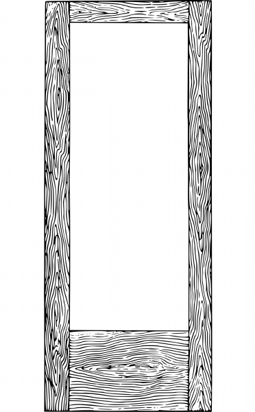 Vintage Wooden Frame coloring page image