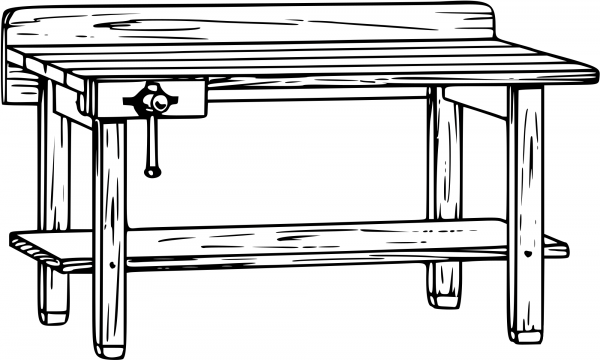 Vintage Workbench coloring page image
