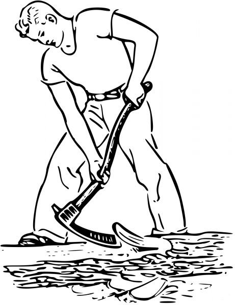 Vintage Working the Land coloring page image