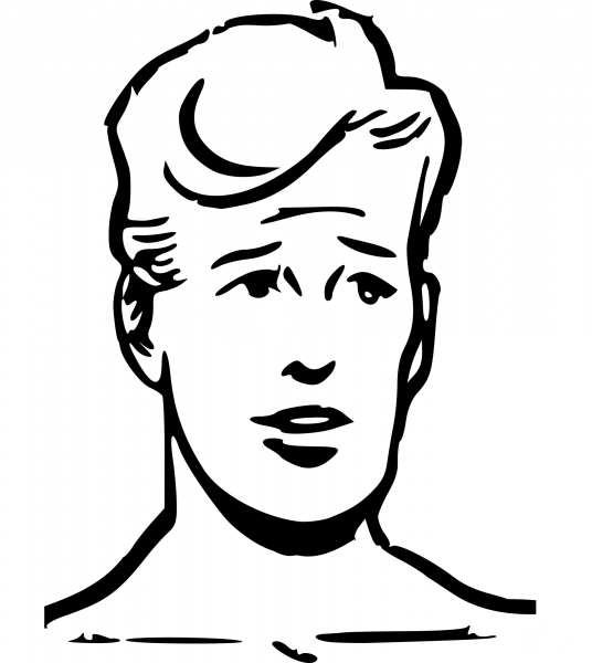 Vintage Worried Man coloring page image
