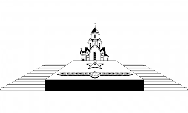 Vintage WW2 Monument In Vladivostok coloring page image