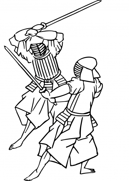 Vintage Yaconins Fencing coloring page image