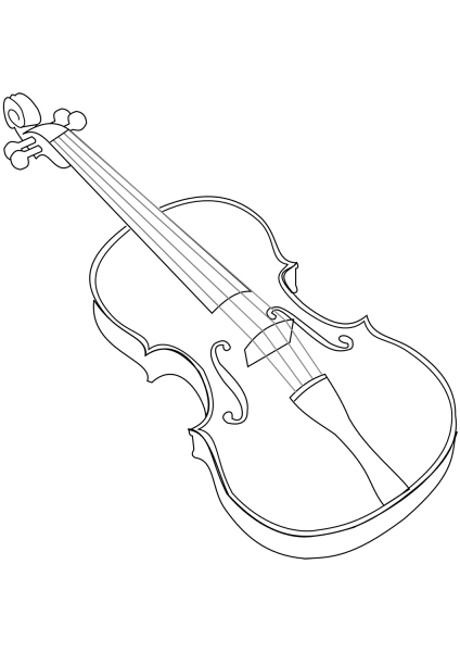 Violin  coloring page image