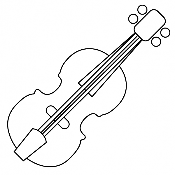 Violin Emoji coloring page image