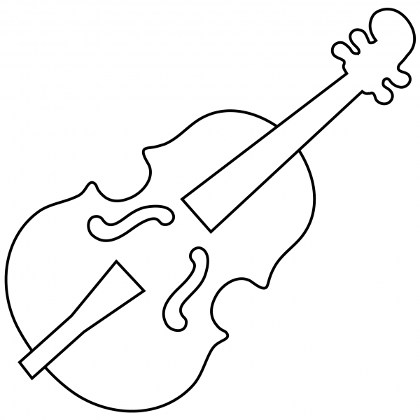 Violin Emoji coloring page image