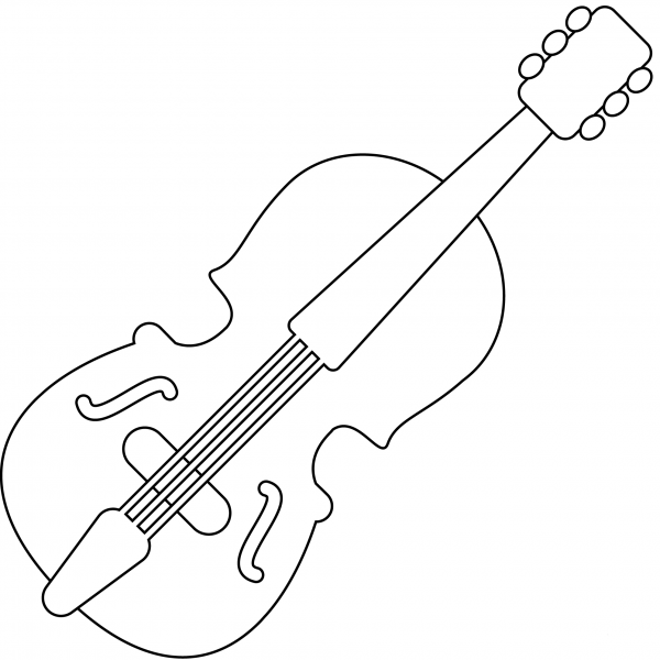 Violin Emoji coloring page image