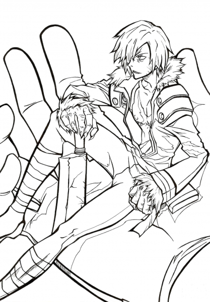 Viral from Anime Gurren Lagann coloring page image