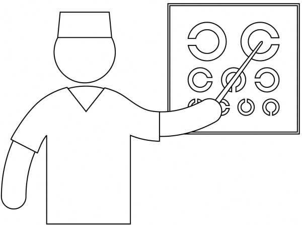 Vision Screening coloring page image
