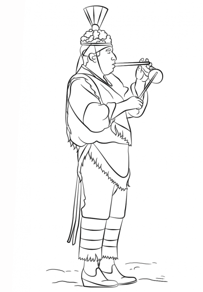 Voladores coloring page image