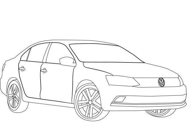 Volkswagen Jetta coloring page image