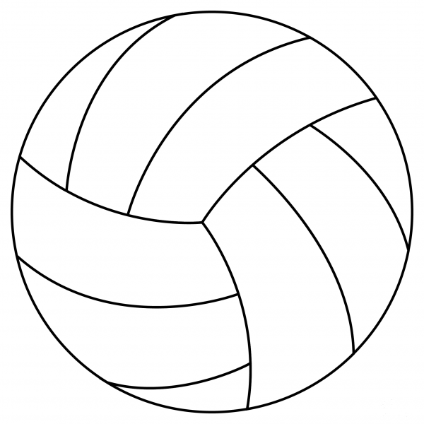 Volleyball Ball coloring page image