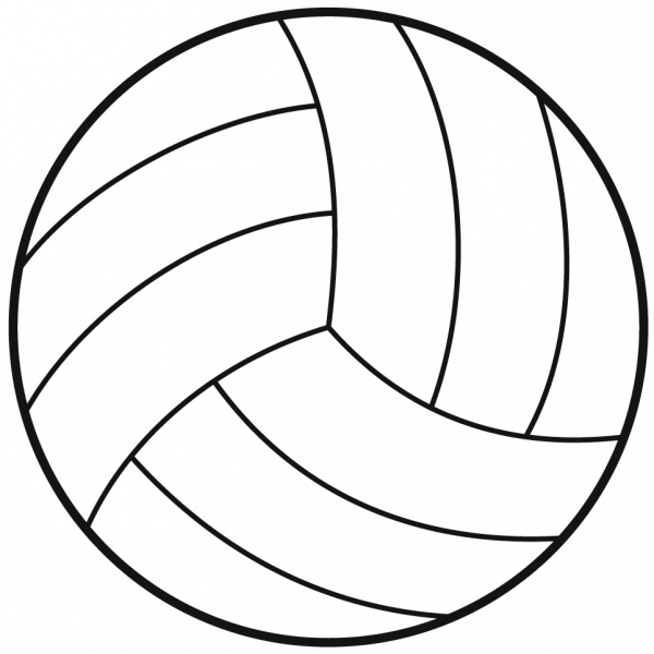Volleyball Ball coloring page image