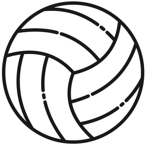 Volleyball Ball coloring page image