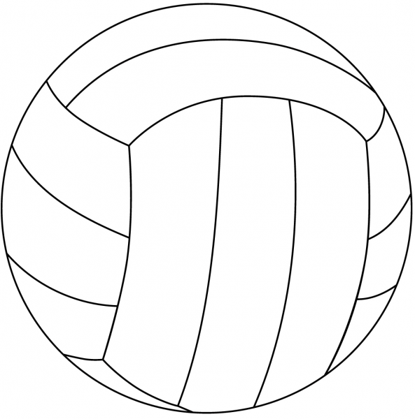 Volleyball Ball coloring page image