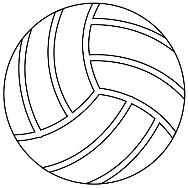 Volleyball Ball Emoji coloring page image